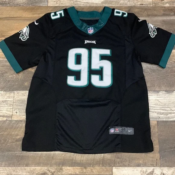 Men s Philadelphia Eagles NFL Mychal Kendricks 95 3X Black NIKE Jersey stitched